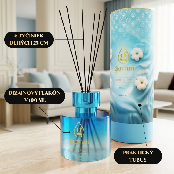 Vonný interiérový difuzér FRESH COTTON