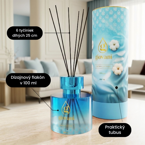 Vonný interiérový difuzér FRESH COTTON