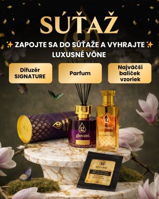 🎉 Súťažte o luxusné voňavé kombo Giovani®! 😍 Chcete zažiť prémiové vône naplno? Teraz máte šancu vyhrať tento exkluzívny...