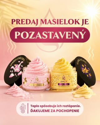 🎉 Milí zákazníci, vzhľadom na vysoké letné teploty sme sa rozhodli dočasne pozastaviť predaj našich telových masielok! ☀️...