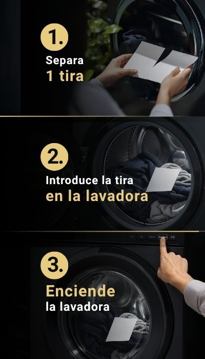 Cómo usar las tiras de lavado paso a paso