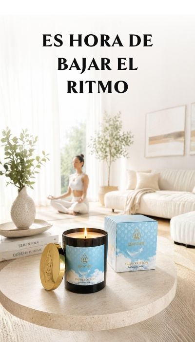 Vela aromática Giovani para relajación en casa