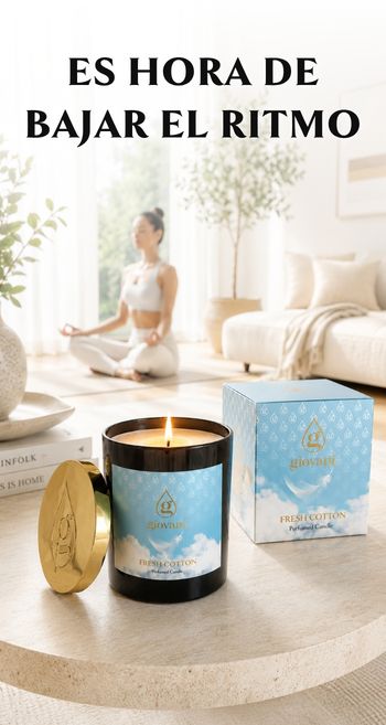 Vela aromática Giovani para relajación en casa