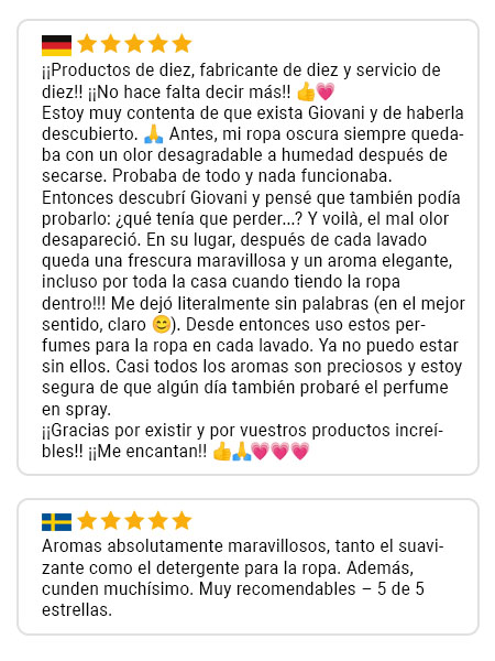 Opinión de un cliente de Giovani 2