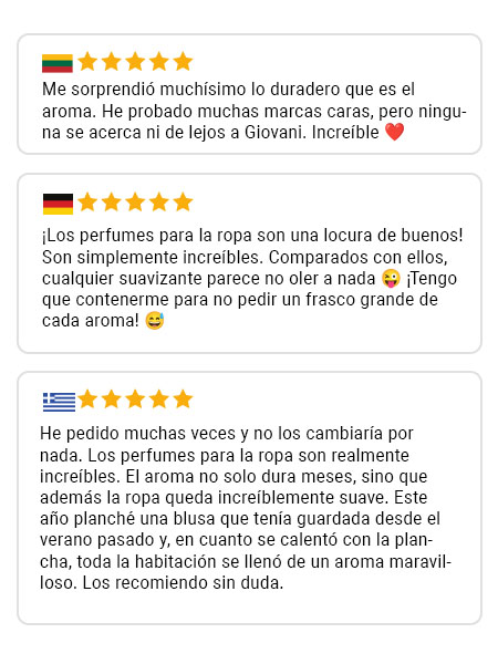 Opinión de un cliente de Giovani 7