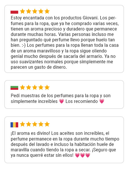 Opinión de un cliente de Giovani 8