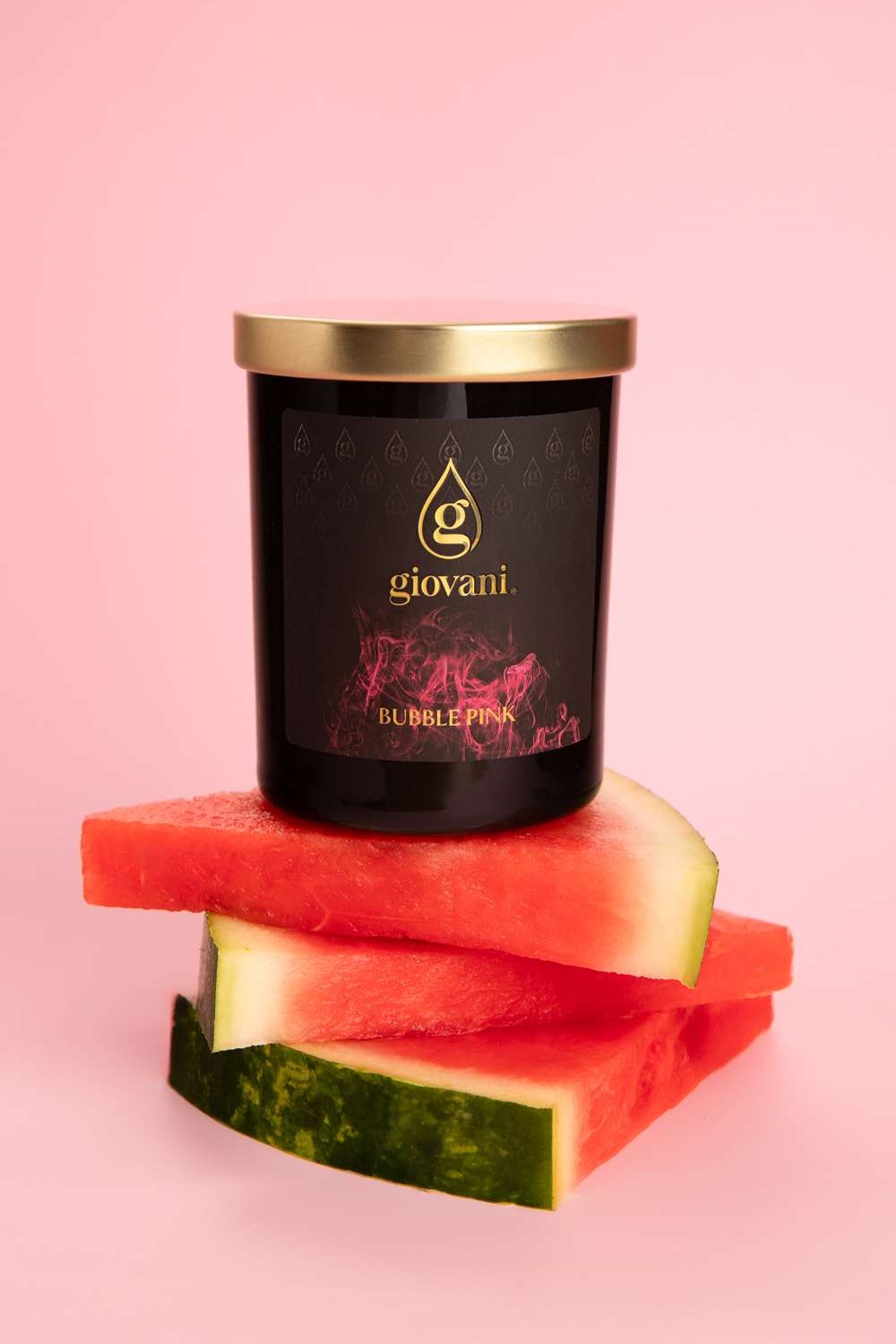 Designerkaars BUBBLE PINK met parfumgeur