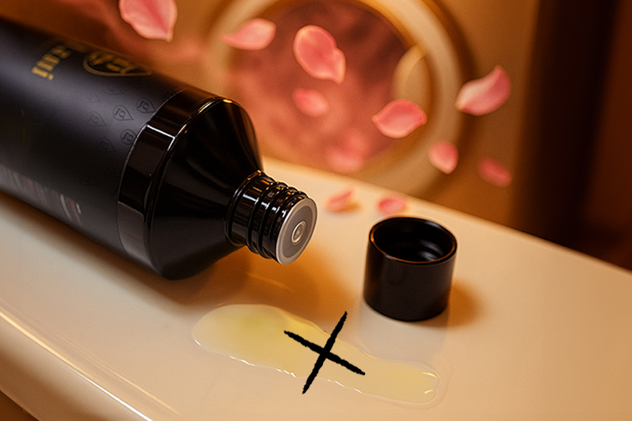 Niet gieten buiten het vakje voor wasverzachter