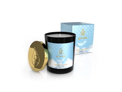 FRESH COTTON kaars voor thuis die de ruimte parfumeert