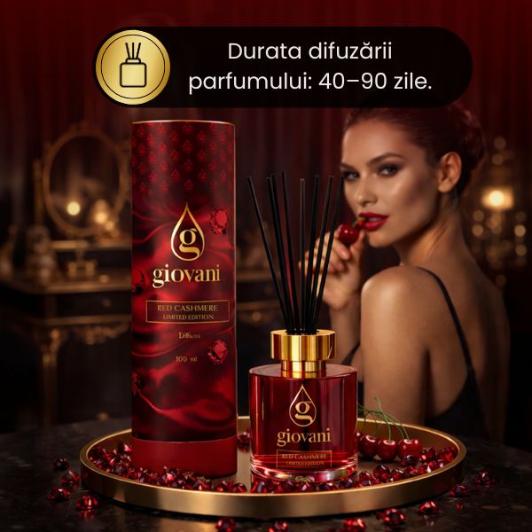 Odorizant de cameră cu bețișoare RED CASHMERE