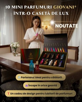 ✨ NOUTATE! 🎉 Vă prezentăm setul exclusiv de 10 parfumuri miniaturale Giovani® într-o casetă elegantă. 🎁 De ce să alegi un...
