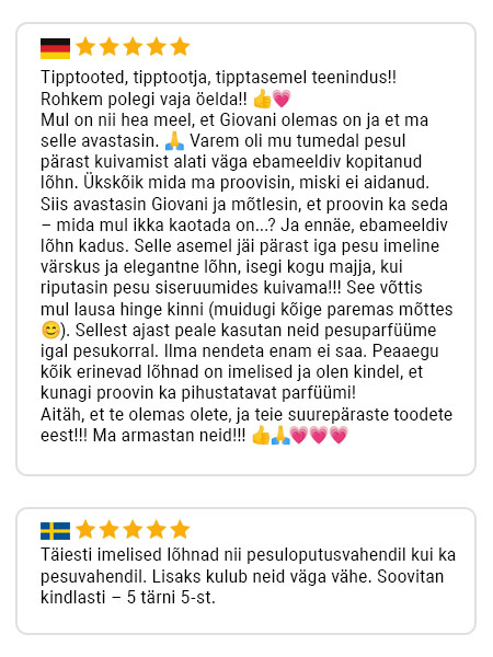 Giovani kliendiarvustus 2