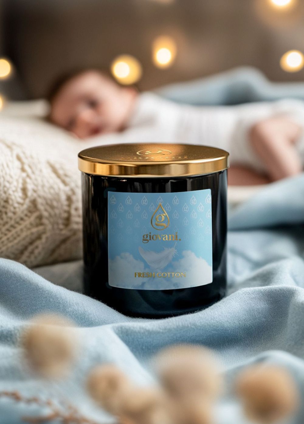 Dekoratiivne lõhnaküünal Giovani FRESH COTTON