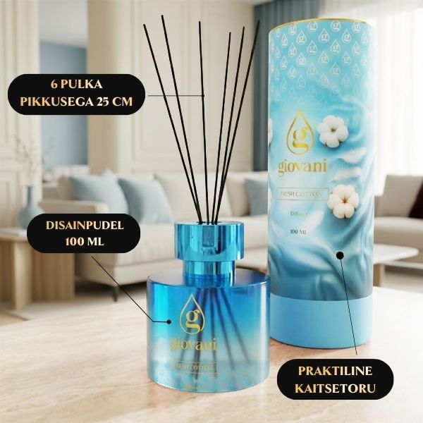 FRESH COTTON Lõhnapulkade difuuser