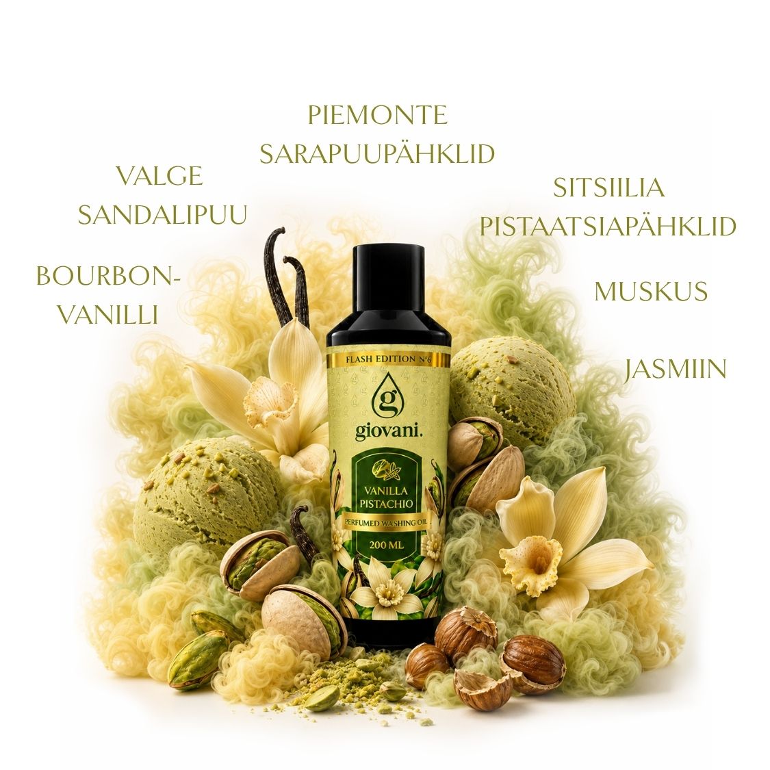 Pesuparfüümi koostis VANILLA PISTACHIO