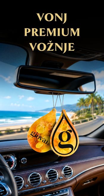 Giovani dišeča obešanka za avto s premium vonjem