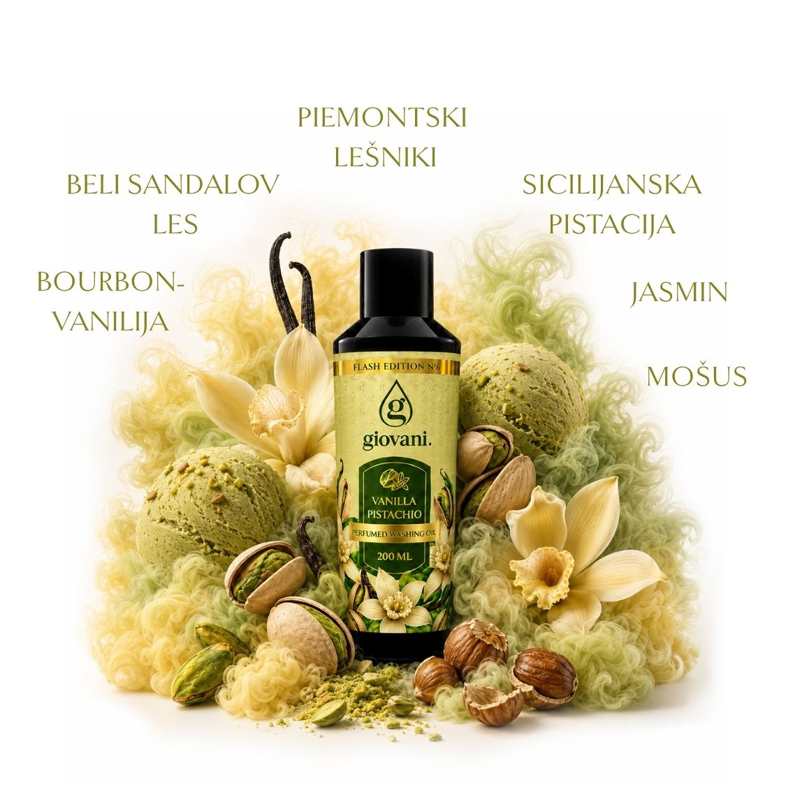 Sestava parfuma za perilo VANILLA PISTACHIO