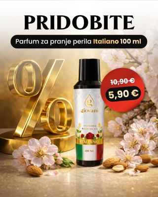 Parfum za pranje ITALIANO skoraj POLOVIČNA CENA! 😍🇮🇹 AKCIJA za vašo najljubšo dišavo v 100 ml velikosti, kakršne redko...