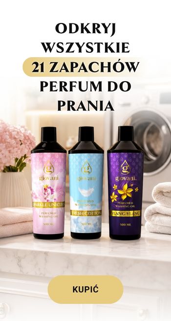 Odkryj wszystkie zapachy perfum do prania Giovani