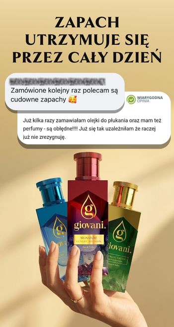 Perfumy Giovani o długotrwałym zapachu