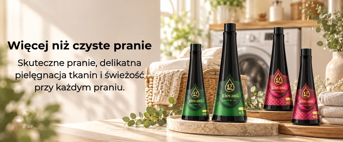 Żele do prania Giovani w nowoczesnej pralni