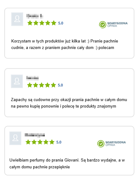 Opinia klienta Giovani 5