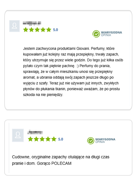Opinia klienta Giovani 8