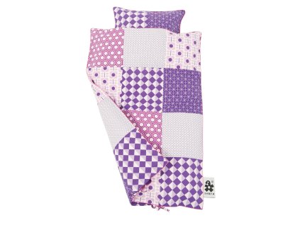 povlečení bio junior patch lilac