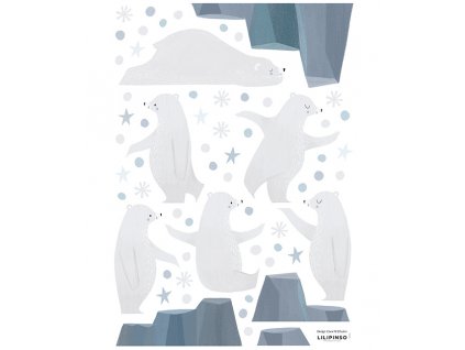 stickers enfant bleu ours s1314 a3