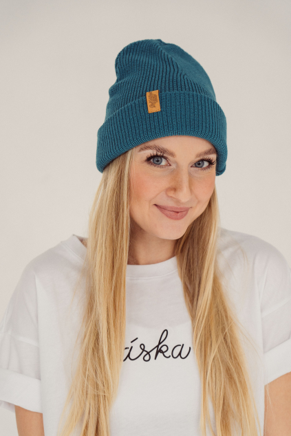 Kulich s vlnou Merino Turquoise
