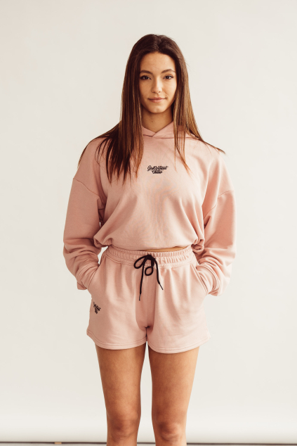Dámská crop mikina TENDER powder pink