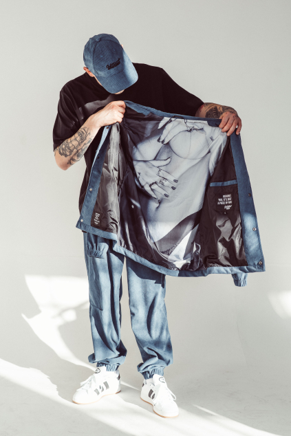 Manšestrová bunda Urban Dusty Blue