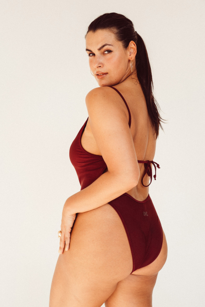 Jednodílné Plavky Calypso Burgundy