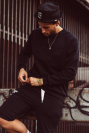 Black on Black Crewneck Premium