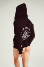 Dámská černá hoodie Hory & Oceán, bílý tisk