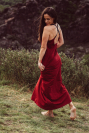 Dlouhé šaty Lanzarote burgundy