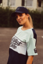 Oversize triko mint & blue