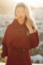 Crop hoodie Home burgundy