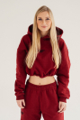 Crop hoodie Home burgundy