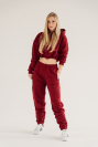 Crop hoodie Home burgundy