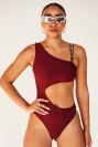 Jednodílné Plavky Maui Burgundy
