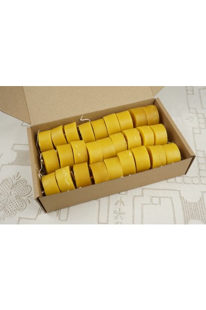 Plná krabica zážitku - Čajové sviečky z včelieho vosku gituskovo