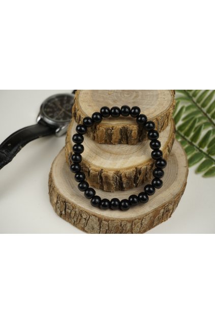 Pánsky náramok BASIC čierny | Drevené korálky gituskovo