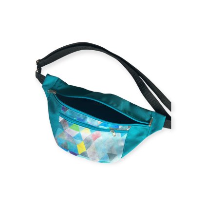 Crossbody ladvinka Tyrkysový Triangel 4 gituskovo