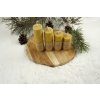 Adventná sada sviečok z včelieho vosku | Mier, Viera, Láska, Nádej | Prírodný adventný veniec2