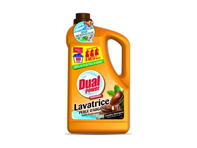 dual power detersivo bucato lavatrice professional perle d argan 100 lavaggi 5 lt