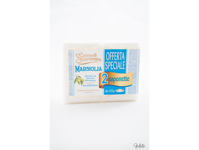 Spuma di Sciampagna antibakteriální toaletní mýdlo s vůní Marseille, 2x125 g