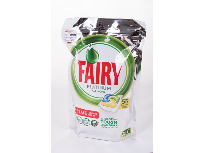 Fairy kapsle do myčky All In One Platinum Lemon, 55 kapslí