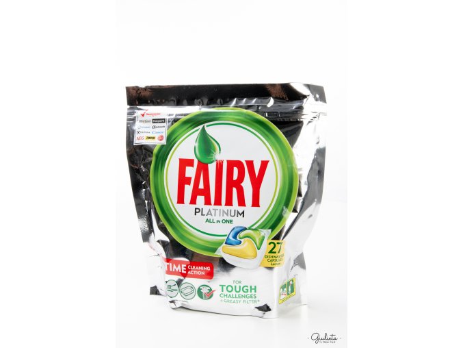 Fairy kapsle do myčky All In One Platinum Lemon, 27 kapslí