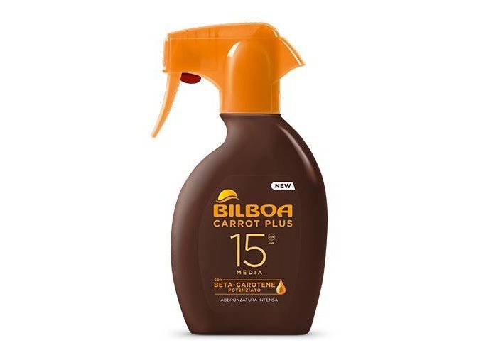 Bilboa Carrot plus opalovací mléko s rozprašovačem SPF 15